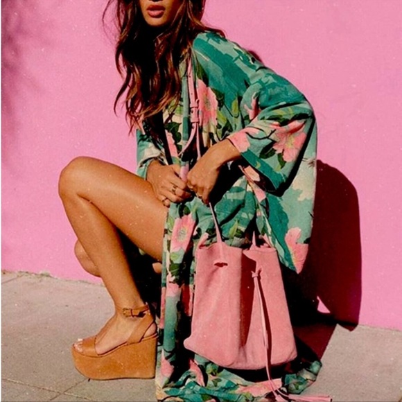 Other - Nightingale Bohemian Gypsy Floral Moon Oversized Resort Beach Maxi Kimono